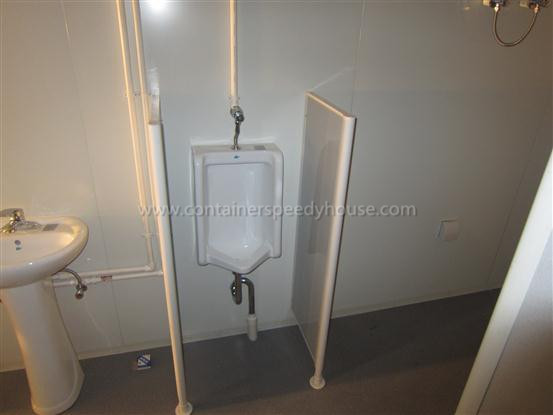 Pubilc toilet with parition