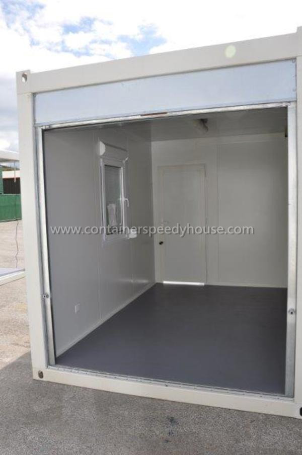 Storage container with  steel roller door