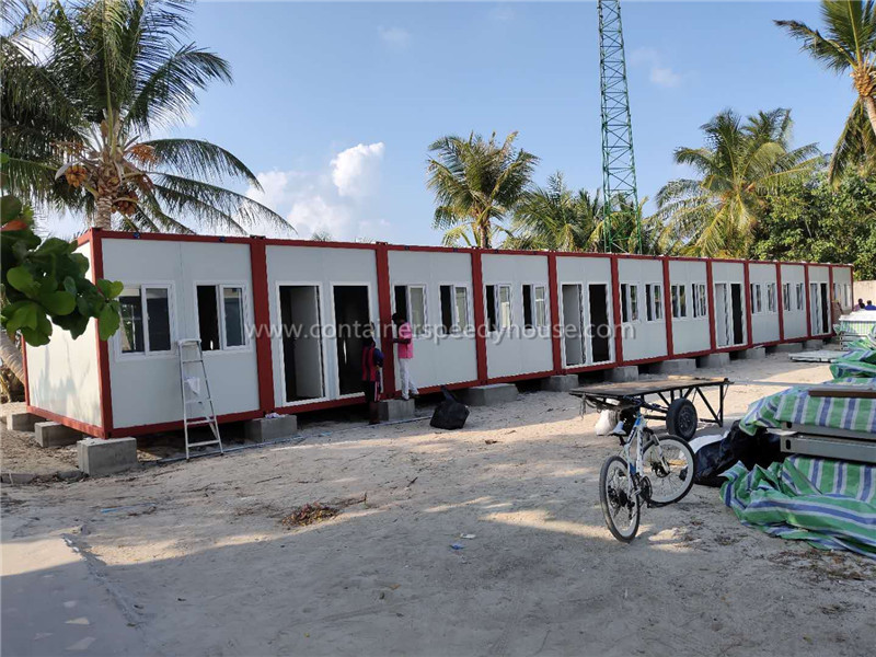 Resort container building in Maldives