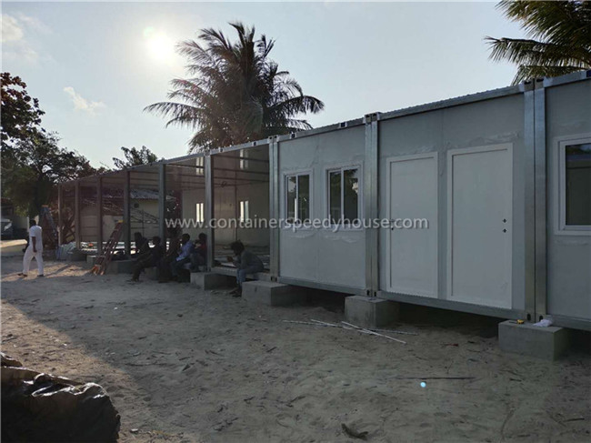 Resort container house building in Maldives