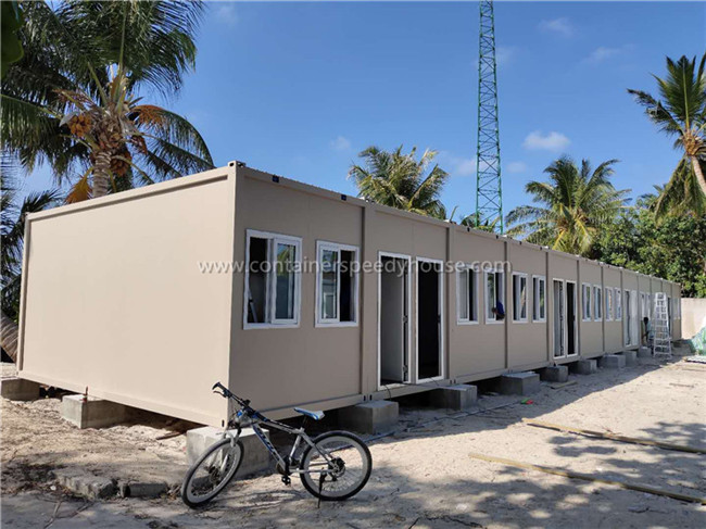 Resort container house building in Maldives